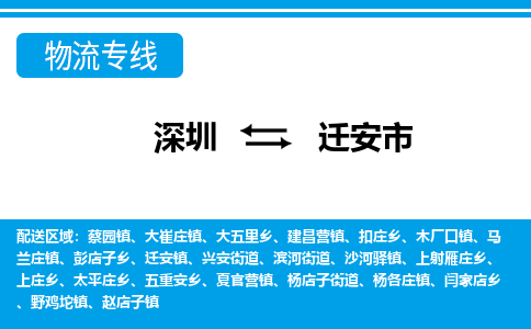 深圳到遷安市物流專線-深圳至遷安市貨運公司