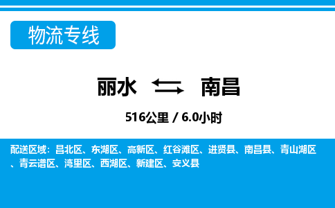 麗水到南昌物流專(zhuān)線(xiàn)-麗水至南昌貨運(yùn)公司