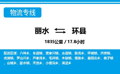 麗水到環(huán)縣物流專(zhuān)線-麗水至環(huán)縣貨運(yùn)公司