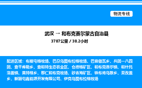 武漢到和布克賽爾縣物流專(zhuān)線-武漢至和布克賽爾縣貨運(yùn)公司